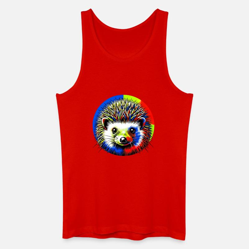 Igel - Männer Bio Tank Top - Rot