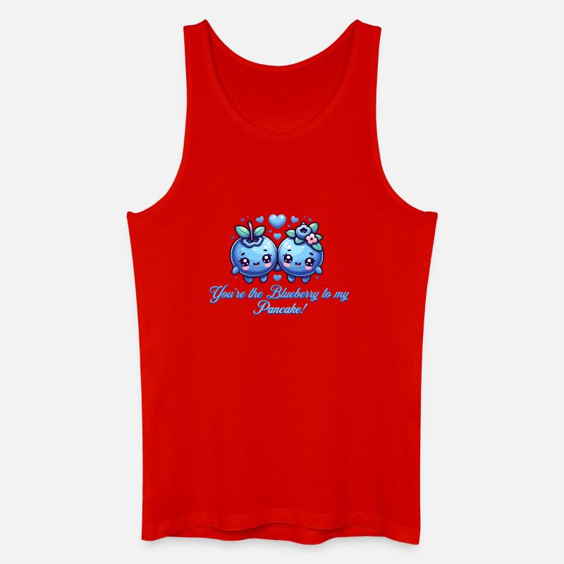 Süßes Design mit Blaubeeren - Männer Bio Tank Top - Rot