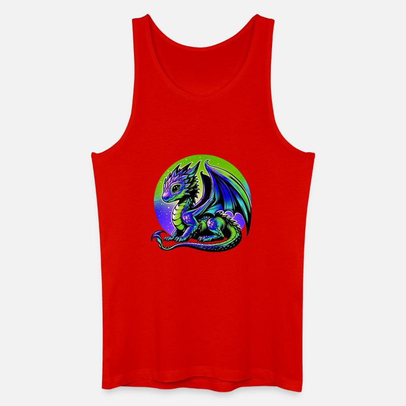 Drache - Männer Bio Tank Top - Rot