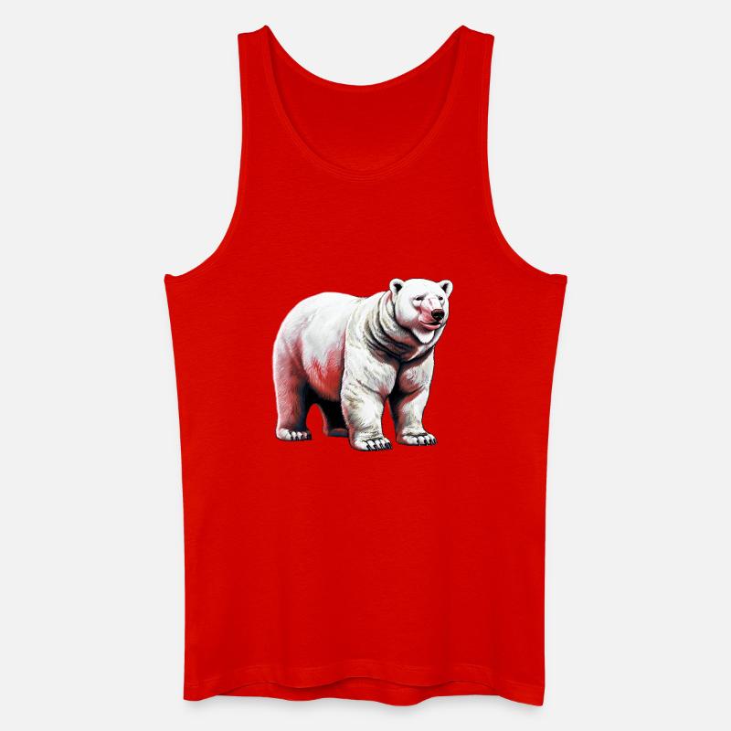 Weißer Eisbär - Männer Bio Tank Top - Rot