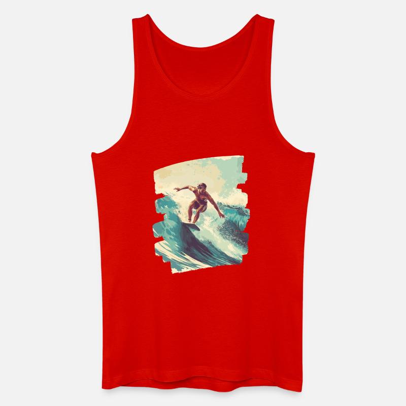 Surfer - Männer Bio Tank Top - Rot