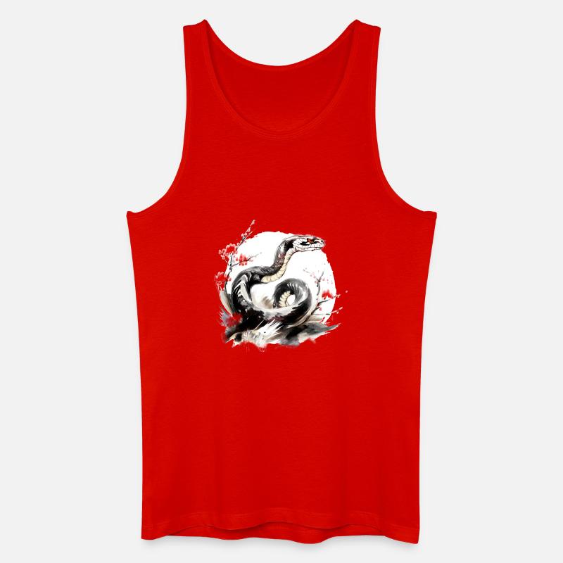 Chinesisches Sternzeichen Schlange - Männer Bio Tank Top - Rot