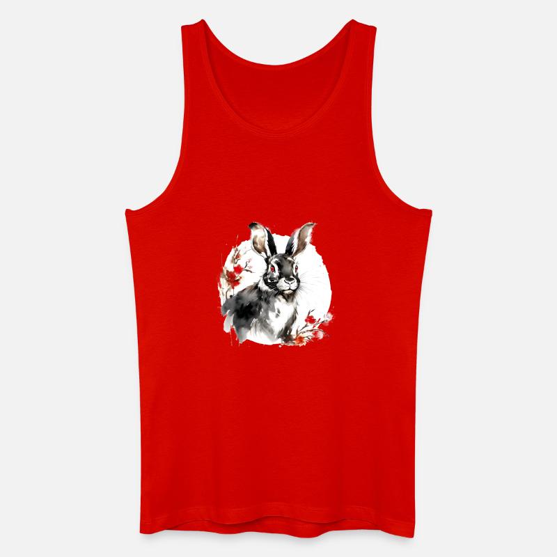 Chinesisches Sternzeichen Hase - Männer Bio Tank Top - Rot