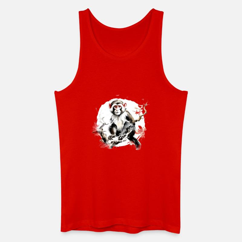Chinesisches Sternzeichen Affe - Männer Bio Tank Top - Rot