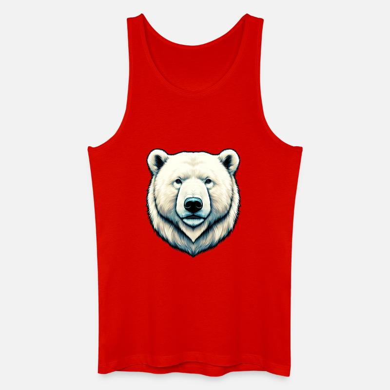 Weißer Eisbär - Männer Bio Tank Top - Rot
