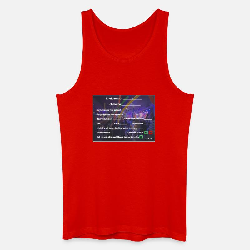 Kneipentour Accessoire Fun - Männer Bio Tank Top - Rot