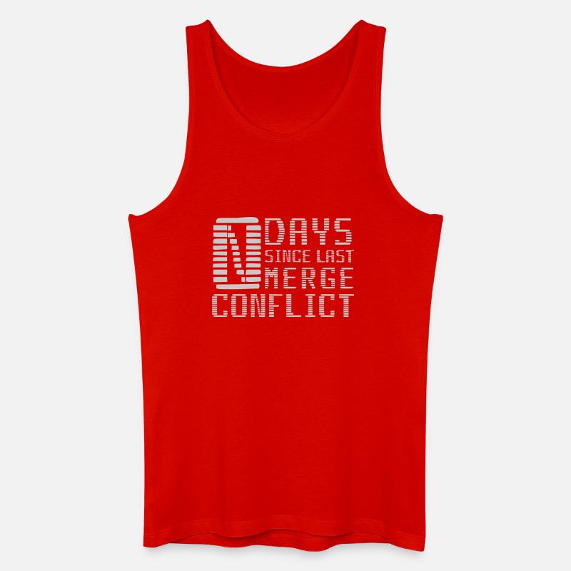 Merge Conflict Software Developer Developer geek - Men’s Organic Tank Top - red
