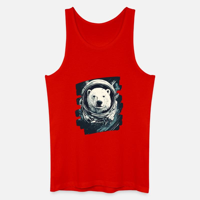 Eisbär Astronaut - Männer Bio Tank Top - Rot