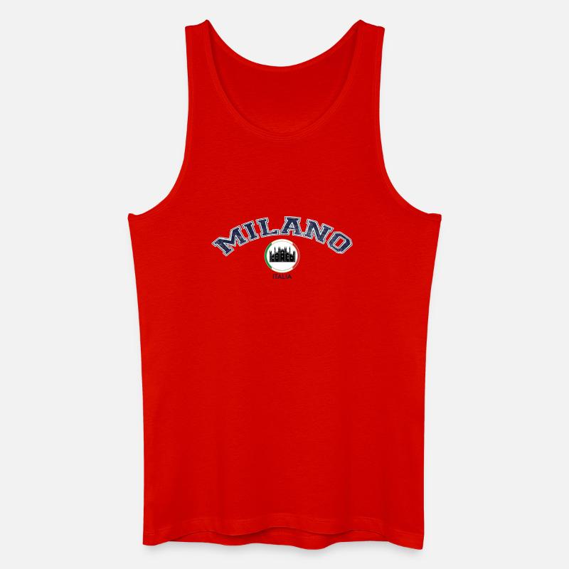 Mailand, Milano, Milan - Männer Bio Tank Top - Rot