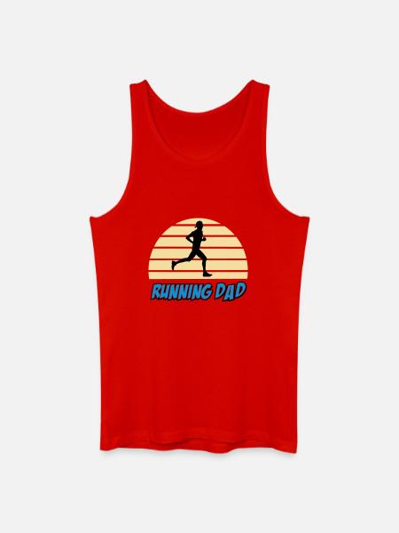Running dad - Débardeur bio Homme - rouge