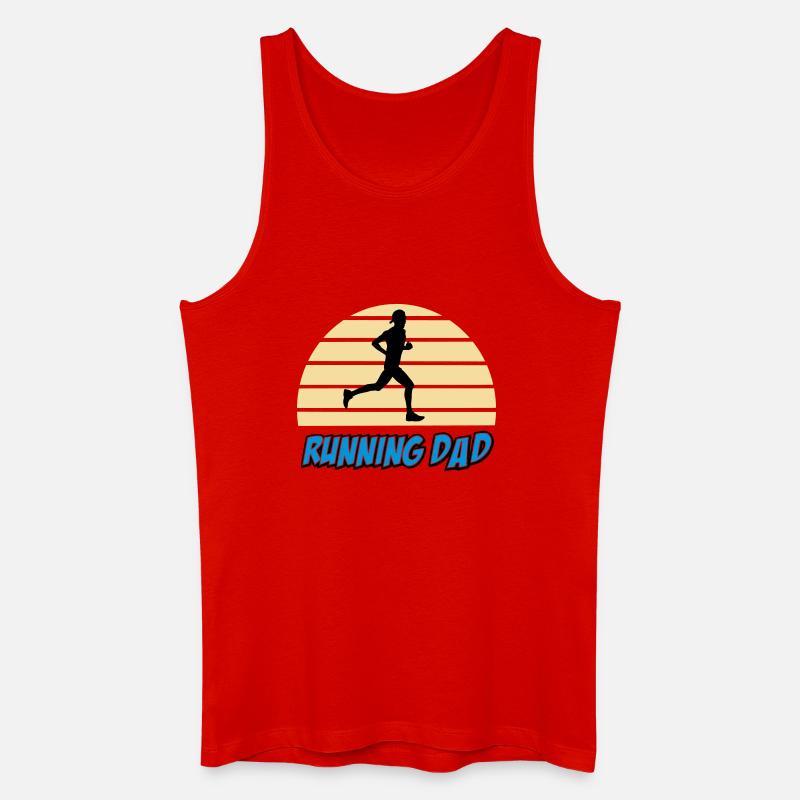 Running dad - Débardeur bio Homme - rouge