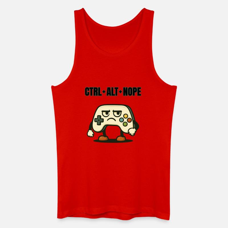 CTRL ALT NOPE Controller-Meme - Männer Bio Tank Top - Rot