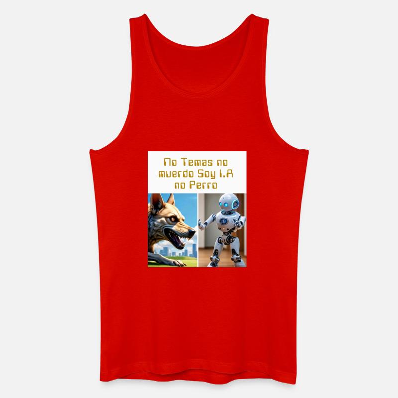 Ami I.A - Männer Bio Tank Top - Rot