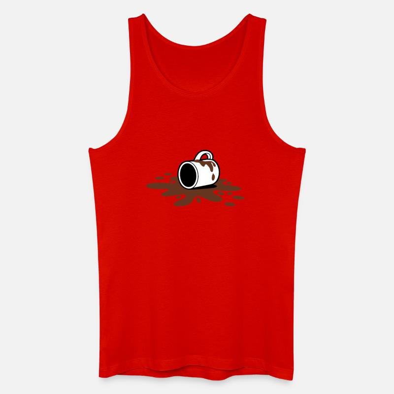 Kaffee Verschütteter - Männer Bio Tank Top - Rot