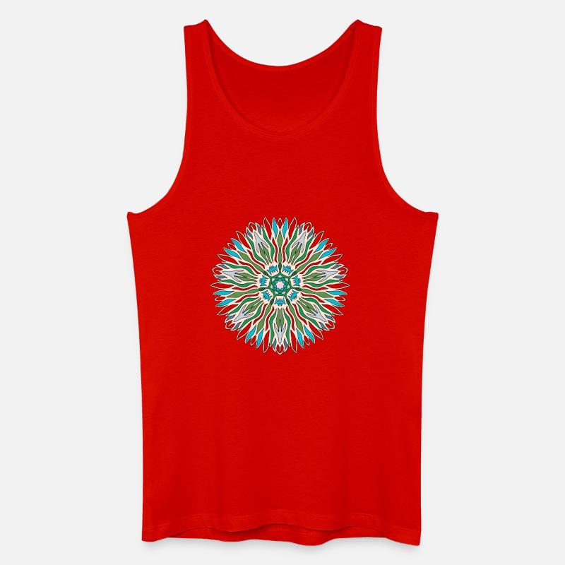 Meer Mandala - Männer Bio Tank Top - Rot