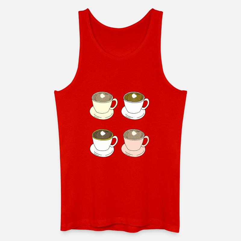 kaffeetassen quartett - Männer Bio Tank Top - Rot