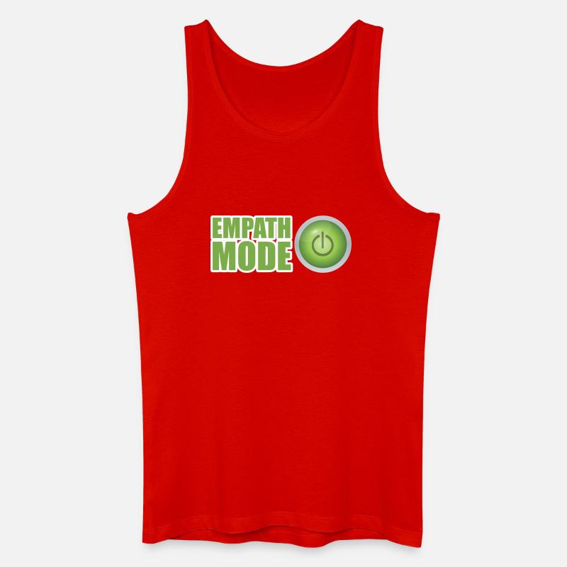 Empath Mode Grünes Design der Ein-/Aus-Taste - Männer Bio Tank Top - Rot