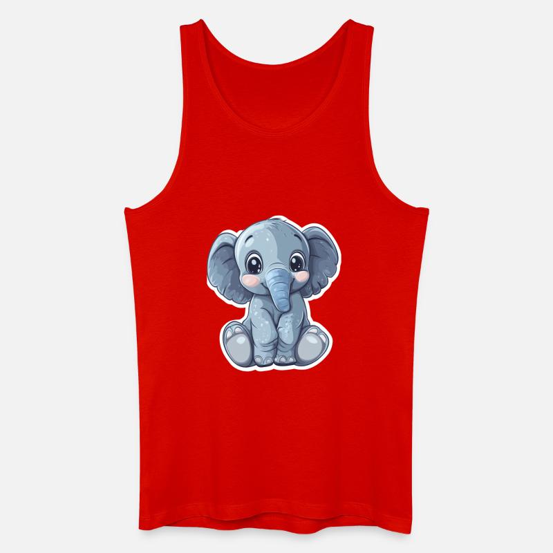 Elefant - Männer Bio Tank Top - Rot