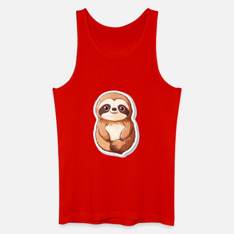Faultier - Männer Bio Tank Top - Rot