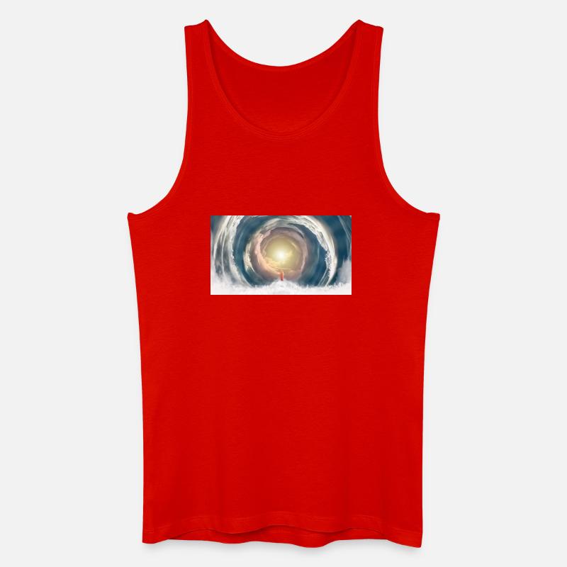 Himmlischer Lichtstrahl - Männer Bio Tank Top - Rot