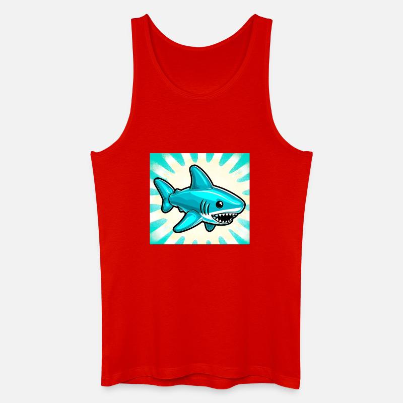 Hai - Männer Bio Tank Top - Rot