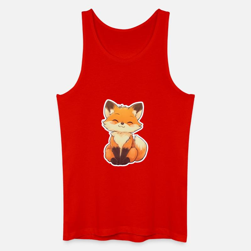 Fuchs - Männer Bio Tank Top - Rot
