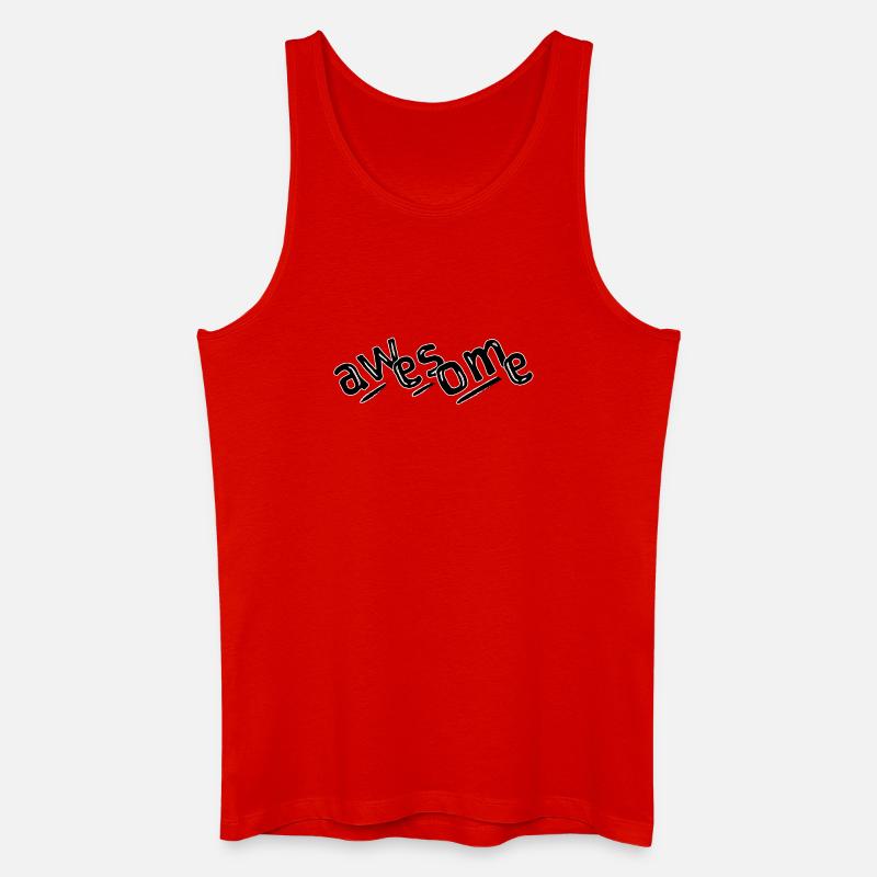 Awesome - Männer Bio Tank Top - Rot
