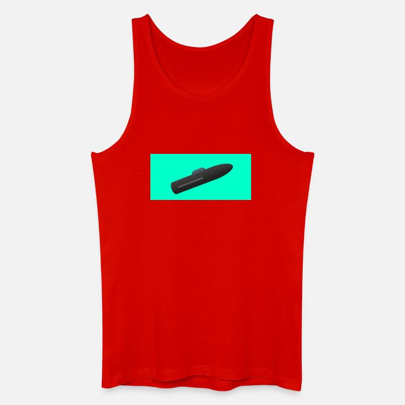 Minimalistische U-Boot-Silhouette - Männer Bio Tank Top - Rot