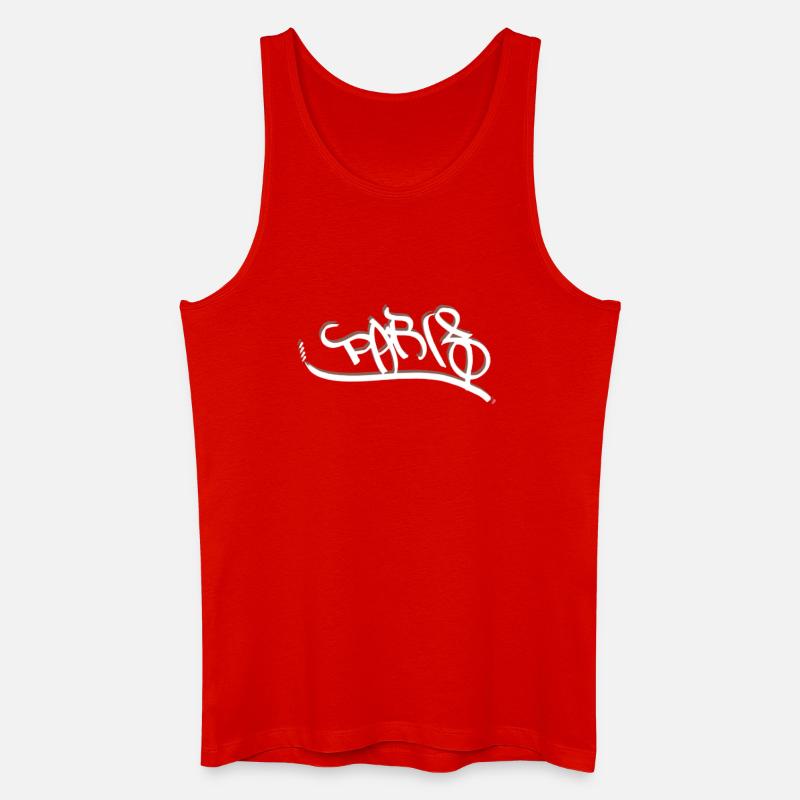 Graffiti Style Paris Design - Männer Bio Tank Top - Rot