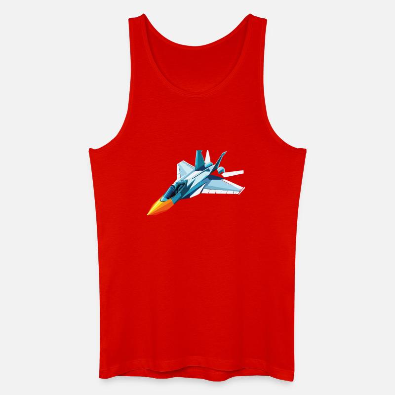 Düsenjäger - Männer Bio Tank Top - Rot