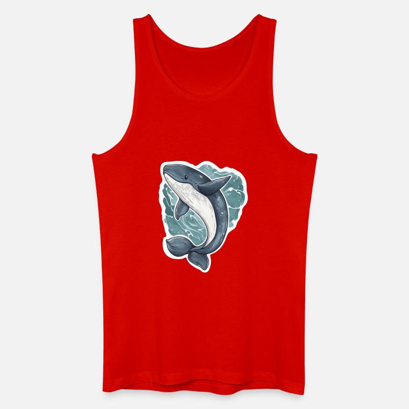 Wal - Männer Bio Tank Top - Rot