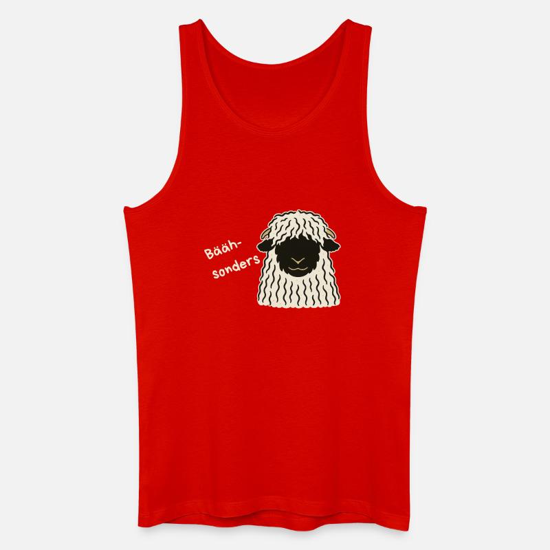 Bäähsonders - das Walliser Schwarznasenschaf - Männer Bio Tank Top - Rot