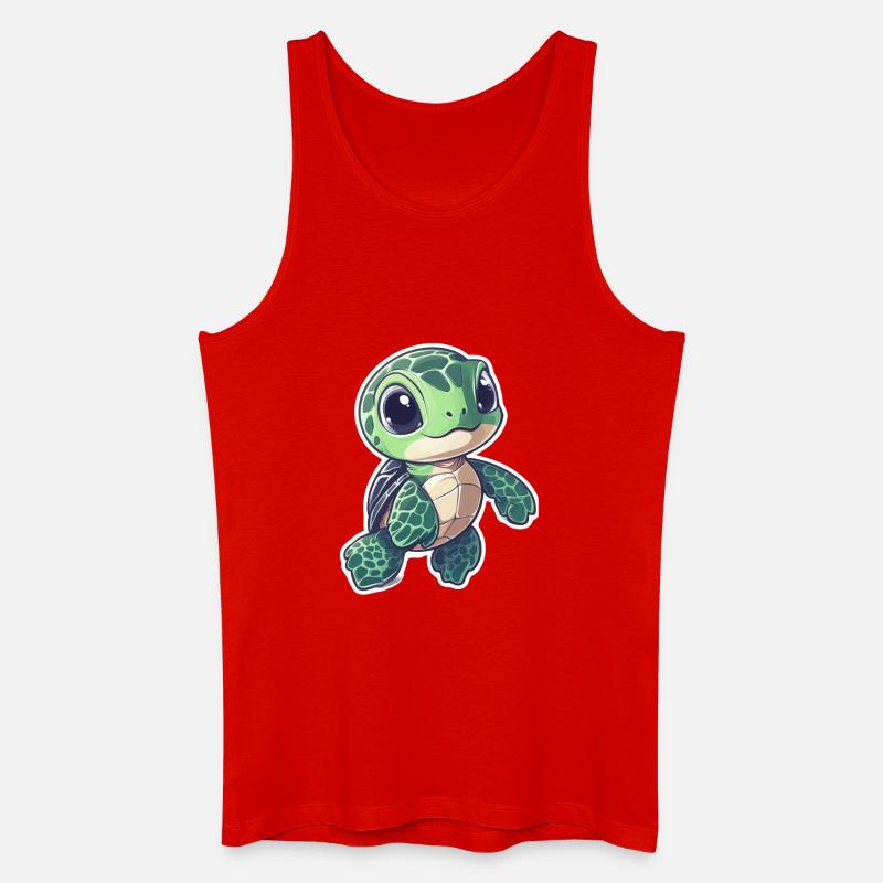 Schildkröte - Männer Bio Tank Top - Rot