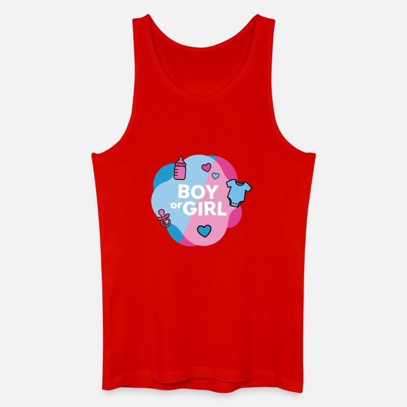Geschlecht enthüllen Junge oder Mädchen - Männer Bio Tank Top - Rot