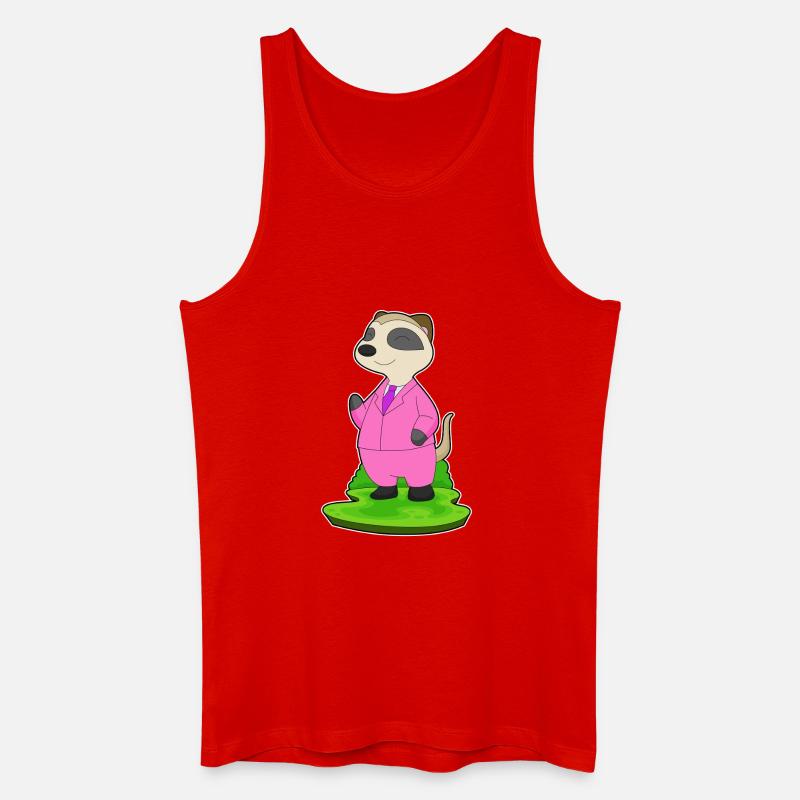 Erdmännchen Bräutigam Anzug Hochzeit - Männer Bio Tank Top - Rot