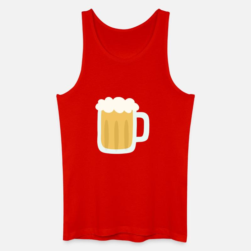 Schaumiger Bierkrug Illustration - Männer Bio Tank Top - Rot