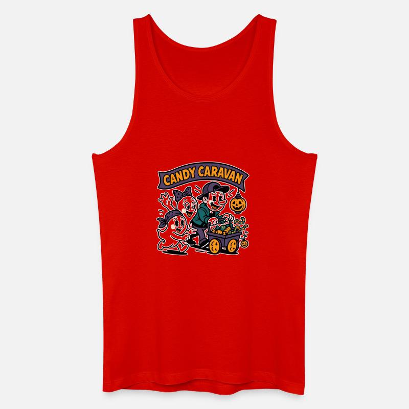 Candy Caraval Halloween Design - Männer Bio Tank Top - Rot