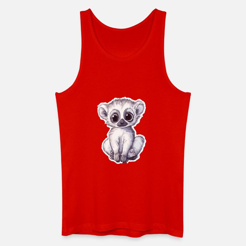 Lemur - Männer Bio Tank Top - Rot