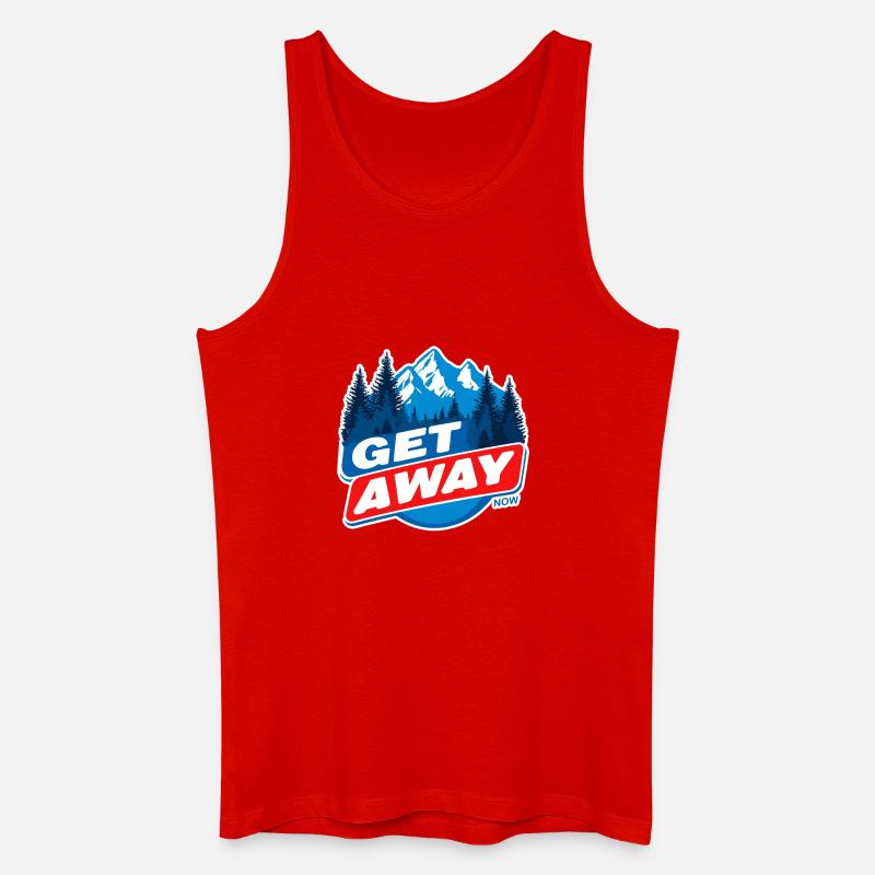 Get away - Männer Bio Tank Top - Rot