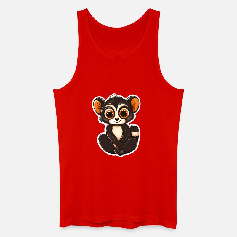 Lemur - Männer Bio Tank Top - Rot