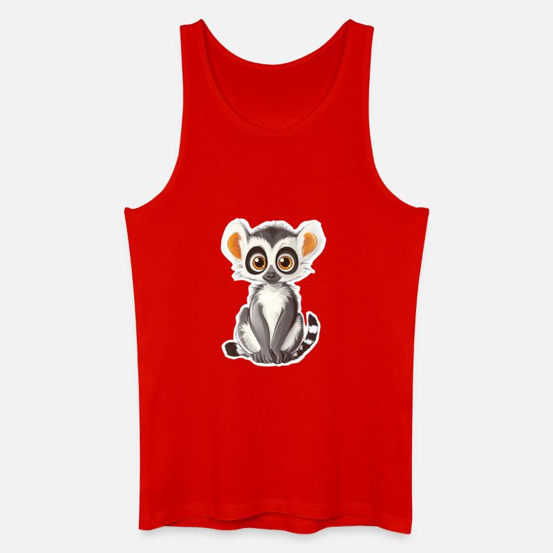 Lemur - Männer Bio Tank Top - Rot