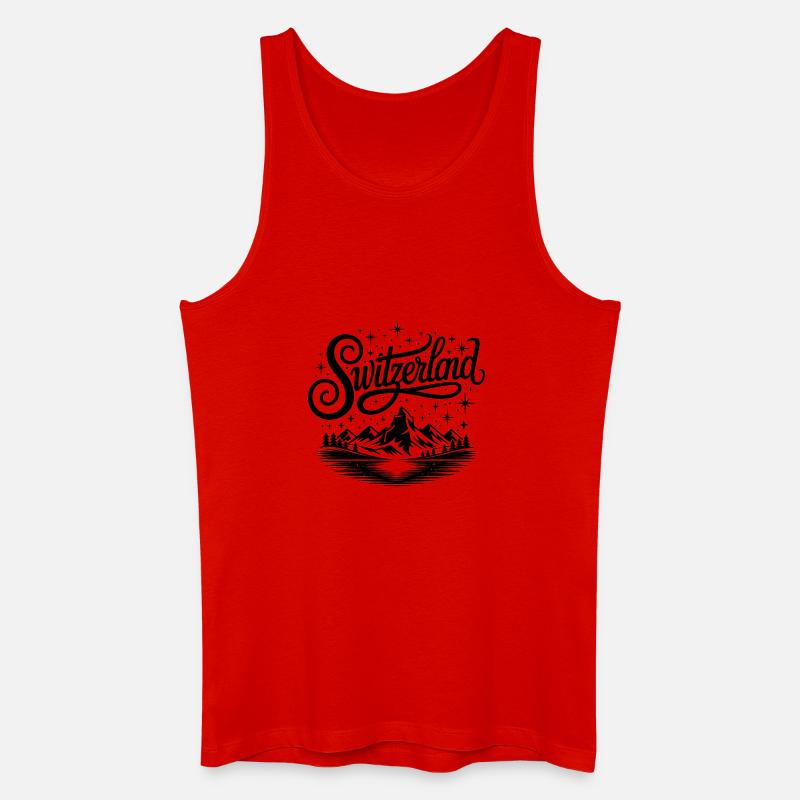 Schweiz - Souvenir Design - Männer Bio Tank Top - Rot