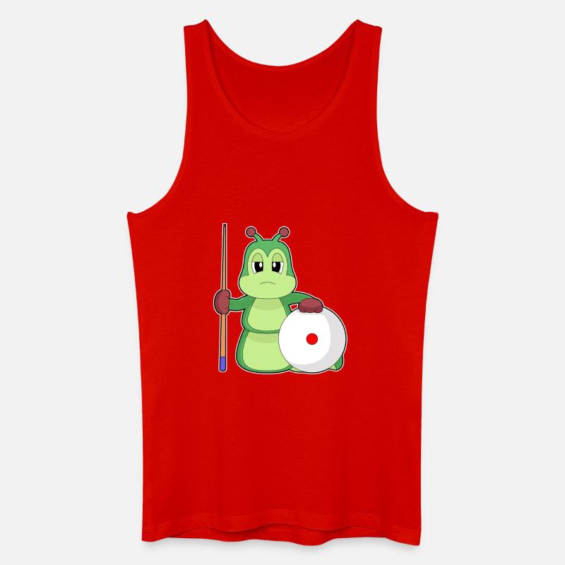 Raupe Billiard Queue - Männer Bio Tank Top - Rot