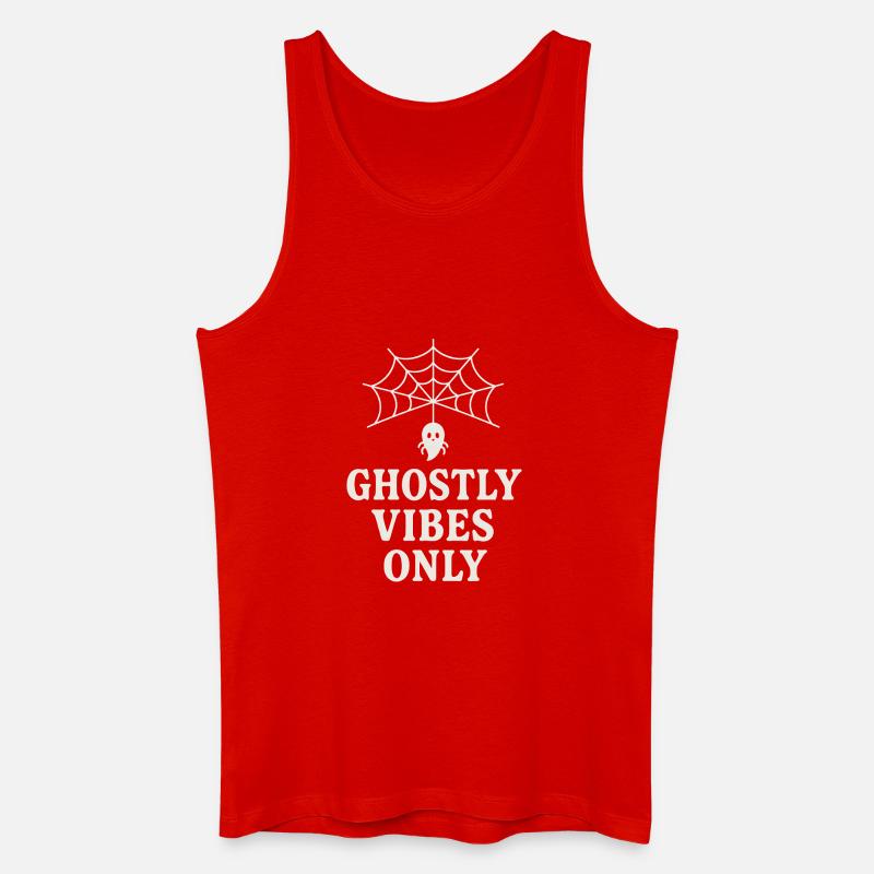 Geistlicher Spinnenweb-Print mit Geist - Männer Bio Tank Top - Rot