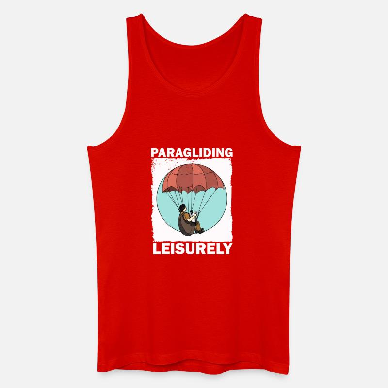 Paragliding Entspannung Design - Männer Bio Tank Top - Rot