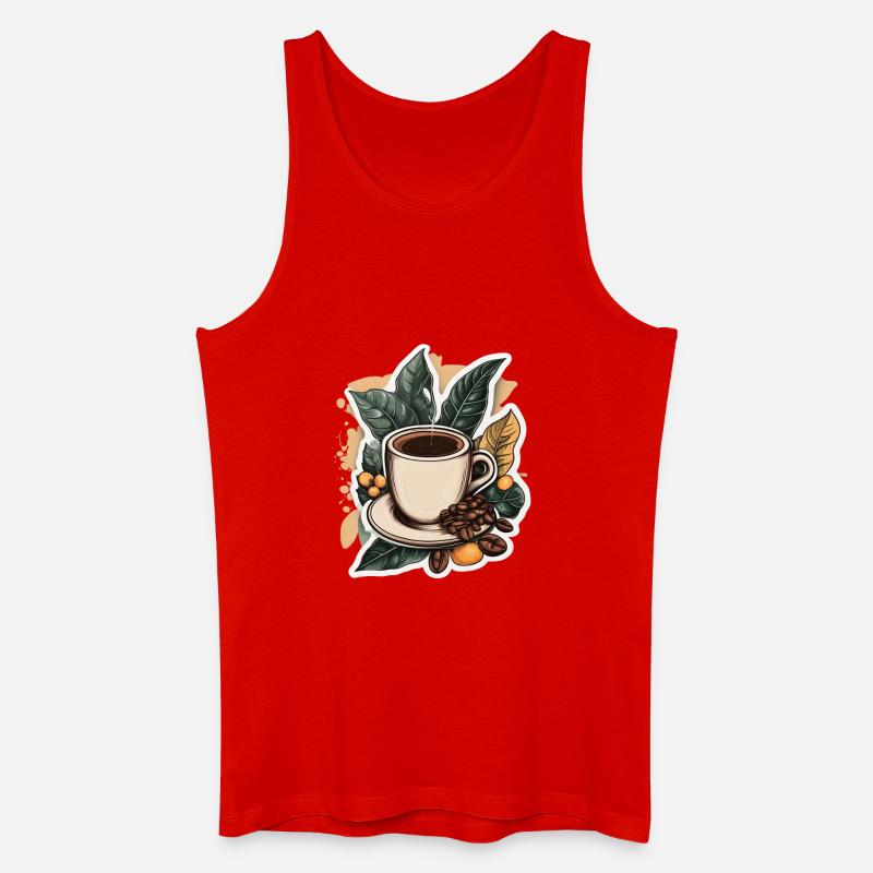 Kaffee - Männer Bio Tank Top - Rot