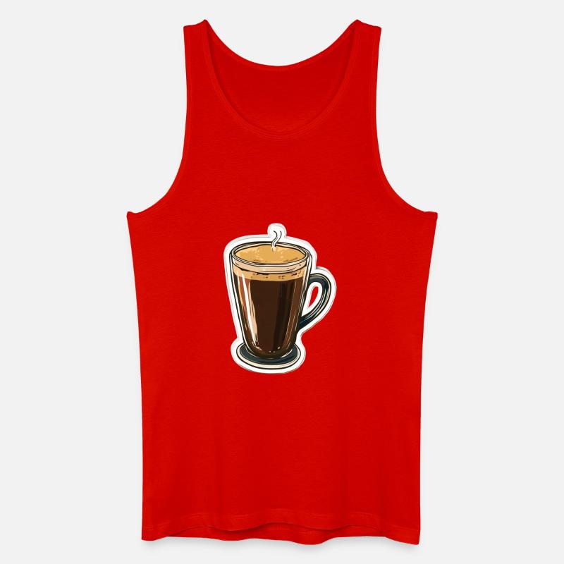 Kaffee - Männer Bio Tank Top - Rot
