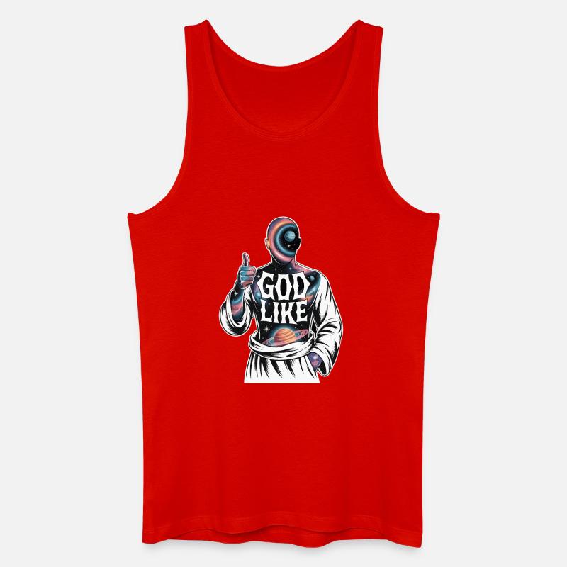 God Like Galaxy Design - Männer Bio Tank Top - Rot