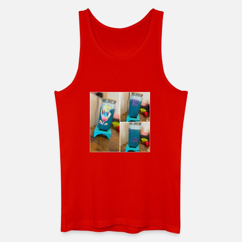 Glitzerbecher - Männer Bio Tank Top - Rot