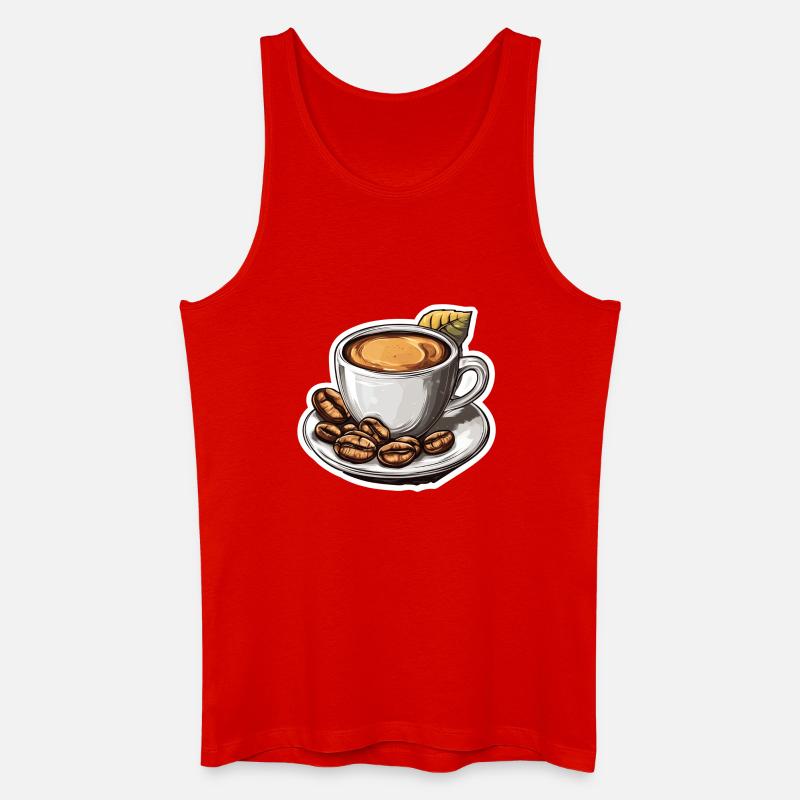Kaffee - Männer Bio Tank Top - Rot